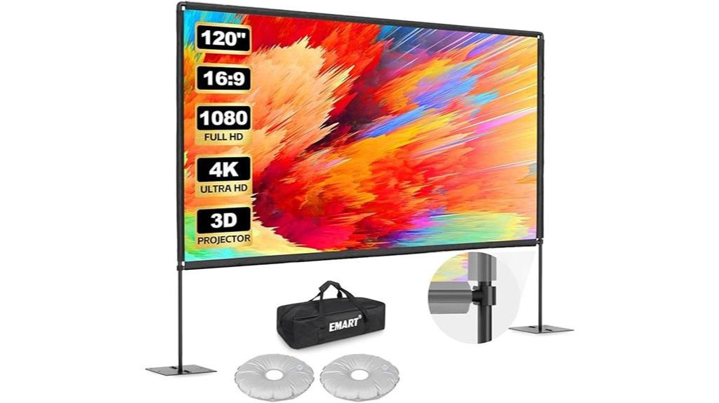 outdoor 120 inch projector screen