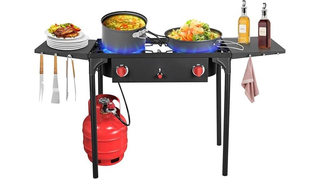 outdoor dual burner stove