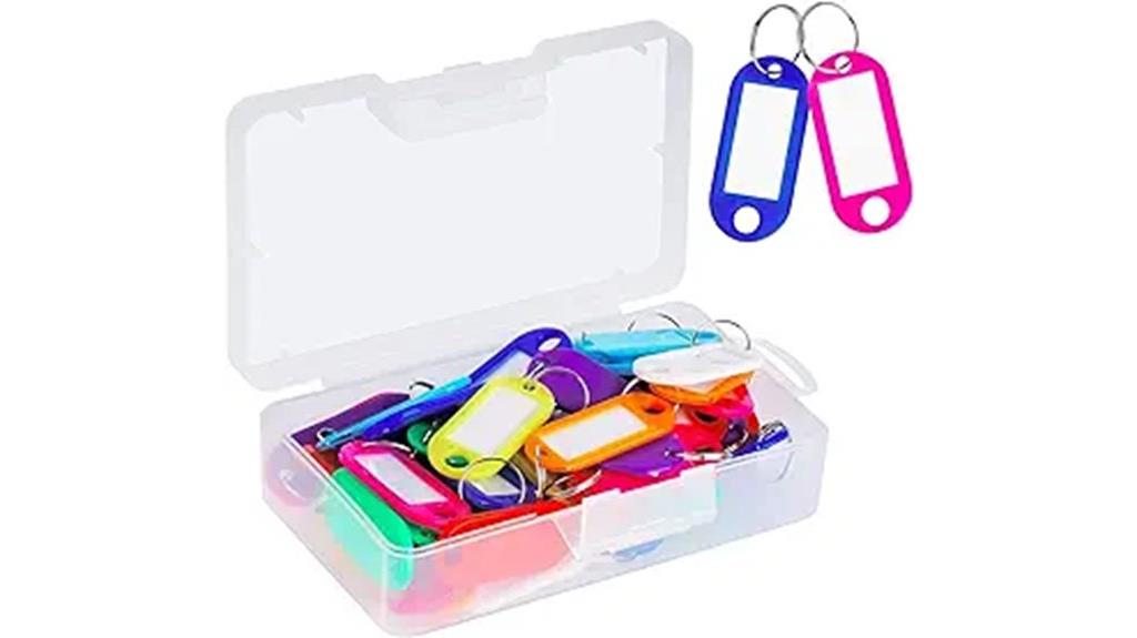 plastic key tags pack