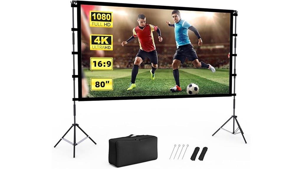portable 10 foot projector screen