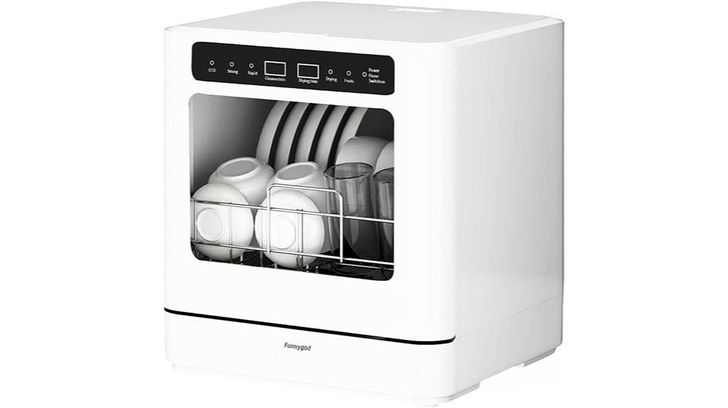 portable countertop dishwasher features