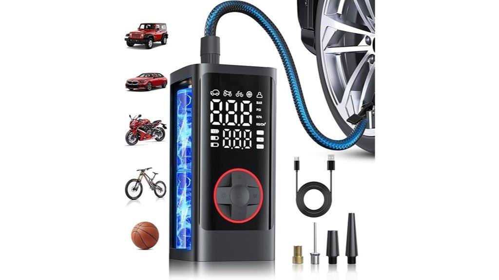 portable inflator with gauge