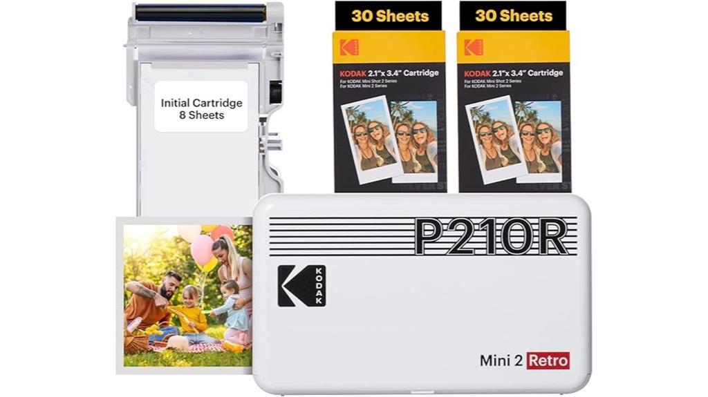portable retro photo printer