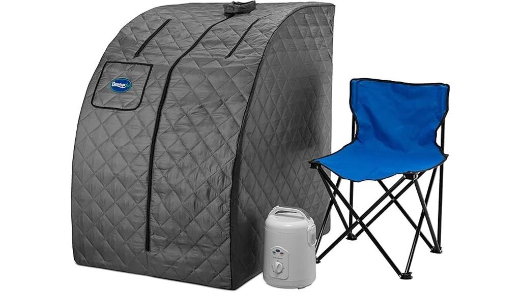portable sauna with chair