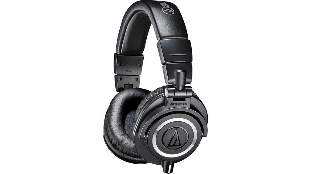 professional black studio headphones
