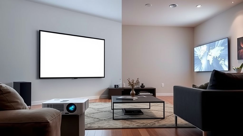 projector choice based on space