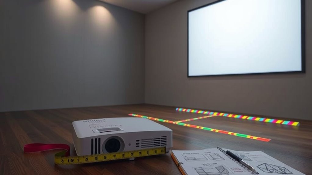 projector placement and image size