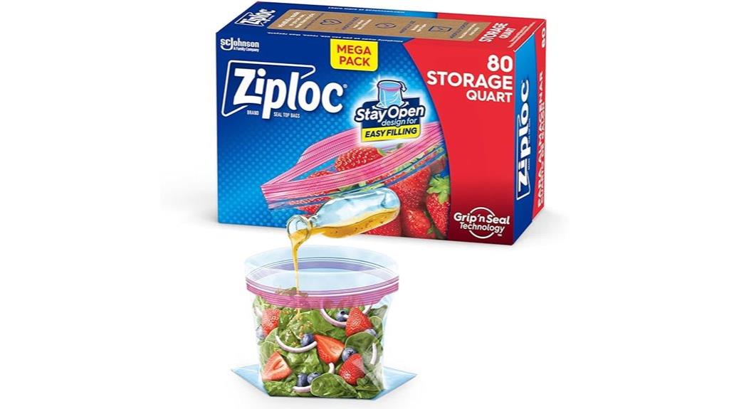 quart sized food storage bags