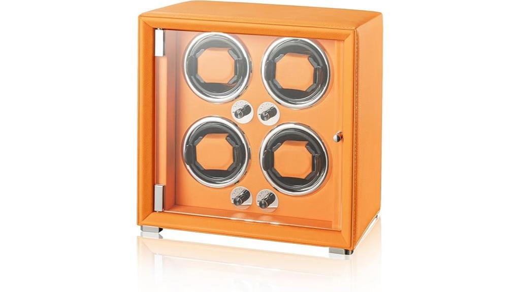 quiet leather watch winder