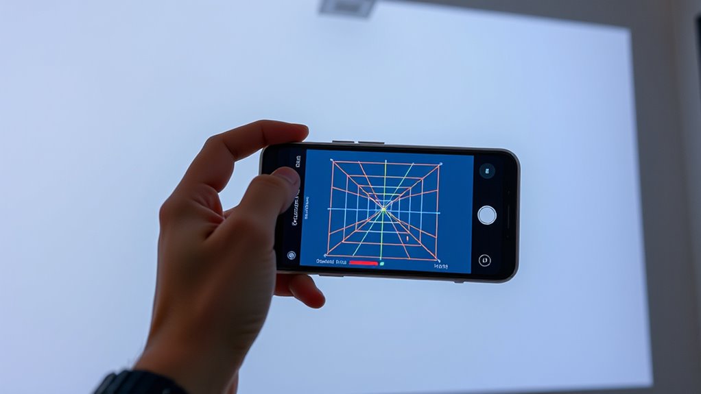 real time projector calibration assistance