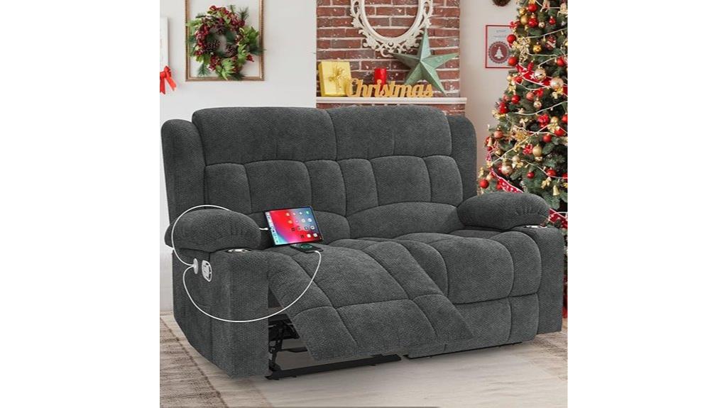 recliner loveseat with usb