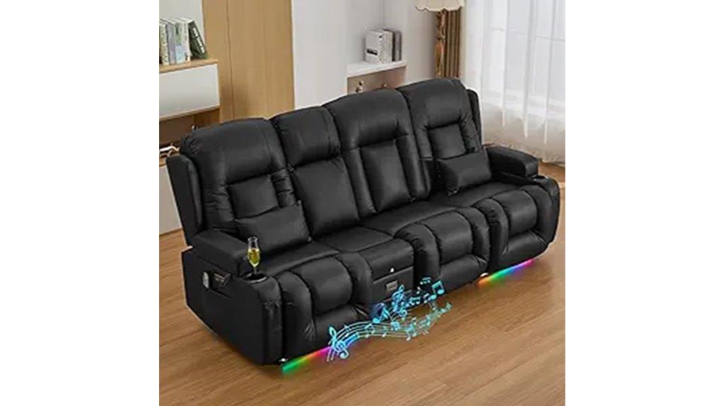 reclining loveseat with console