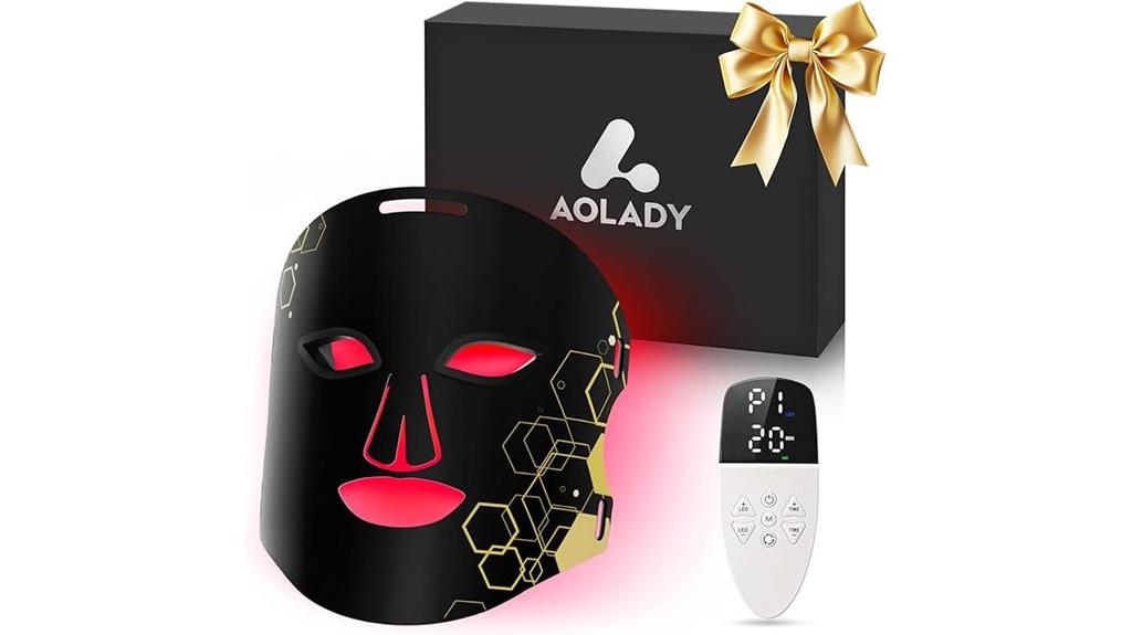 red led face mask