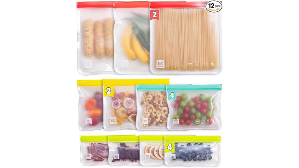 reusable zipper food bags