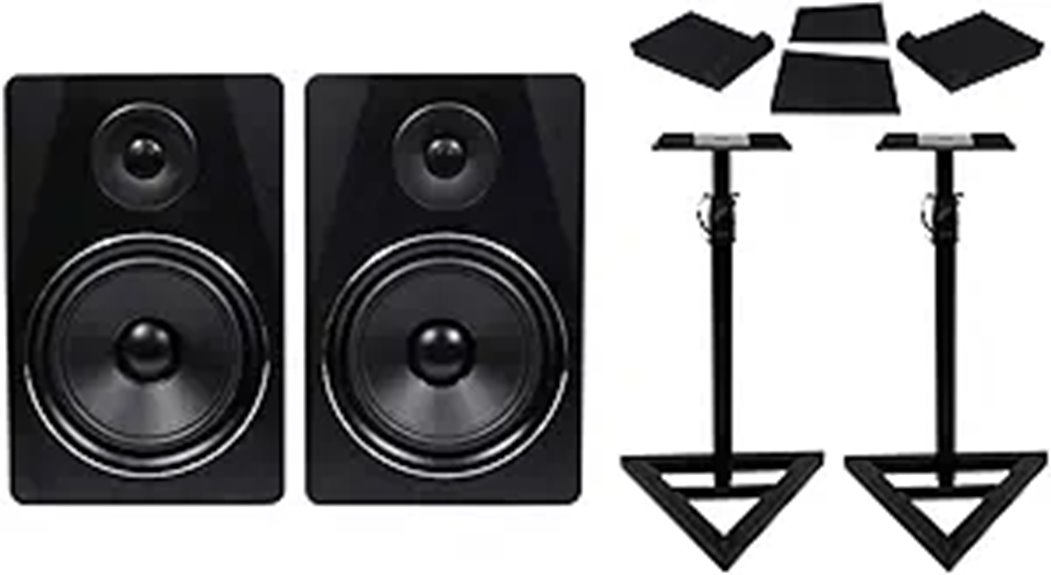 rockville studio monitors package