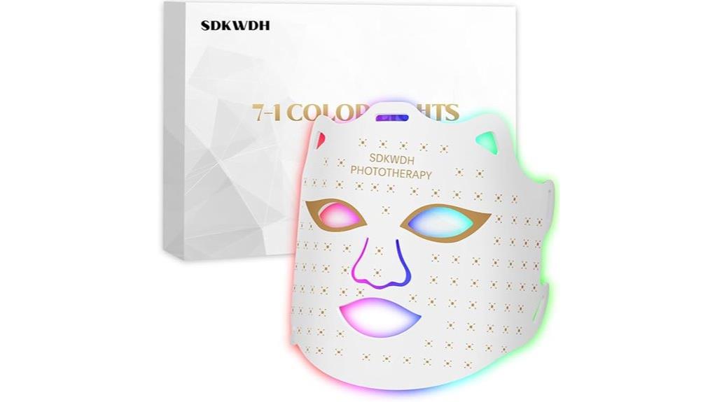seven color led facial mask