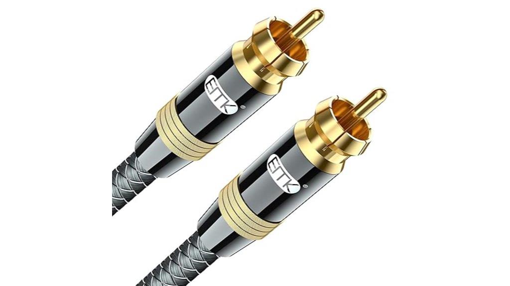 short rca subwoofer cable