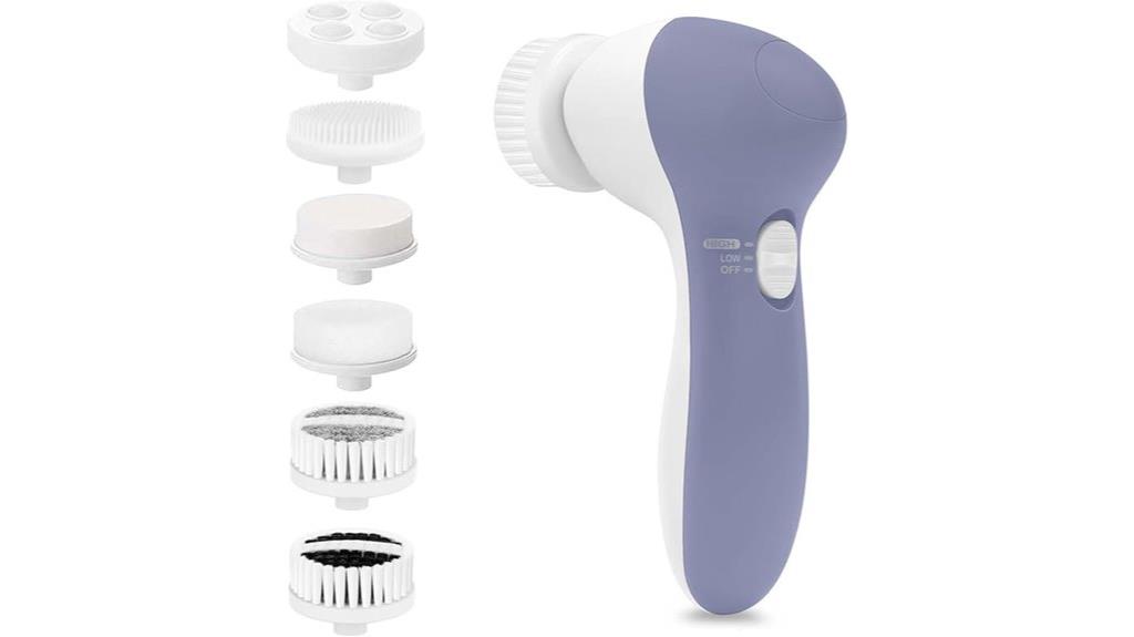 six brush heads included