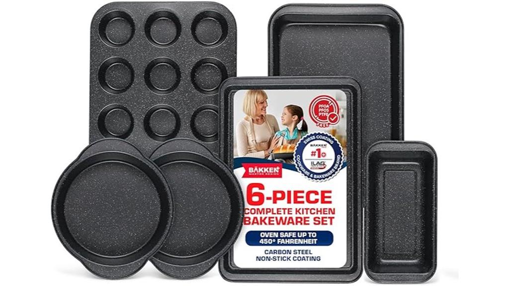 six piece baking pan set