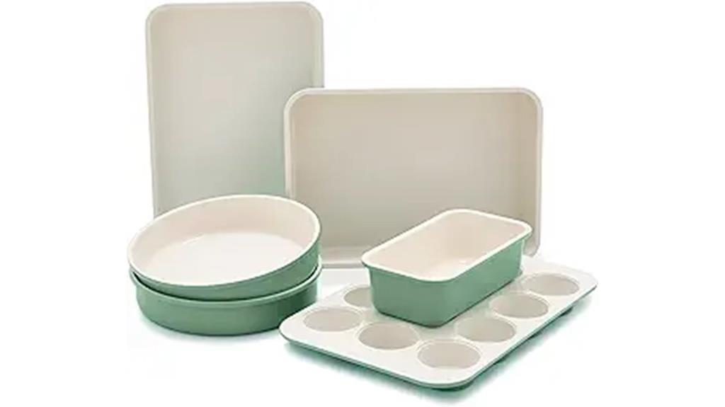 six piece nonstick bakeware set