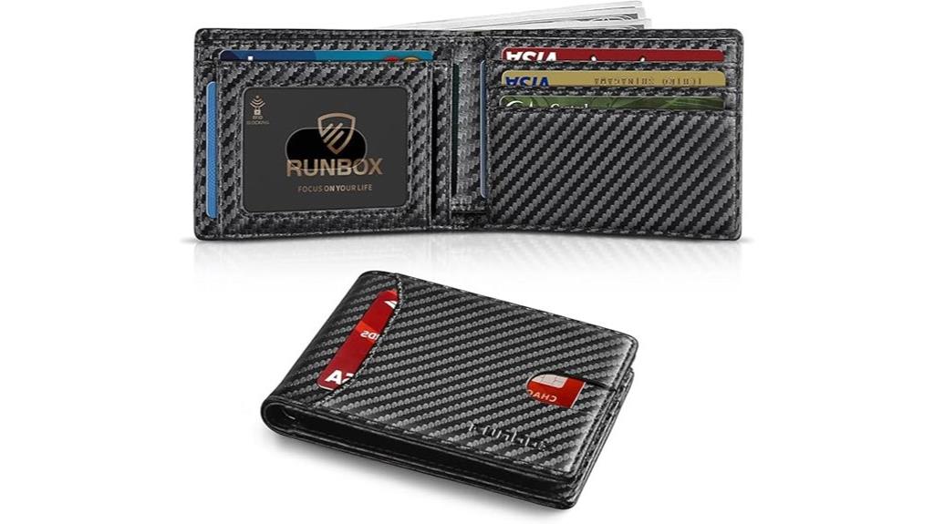 slim rfid leather wallet