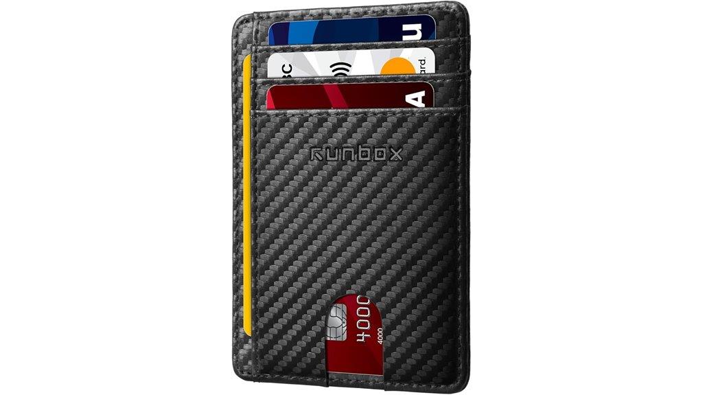 slim rfid leather wallet