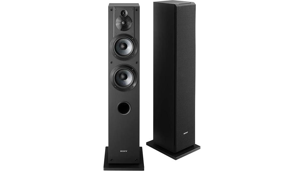 sony black floor speaker
