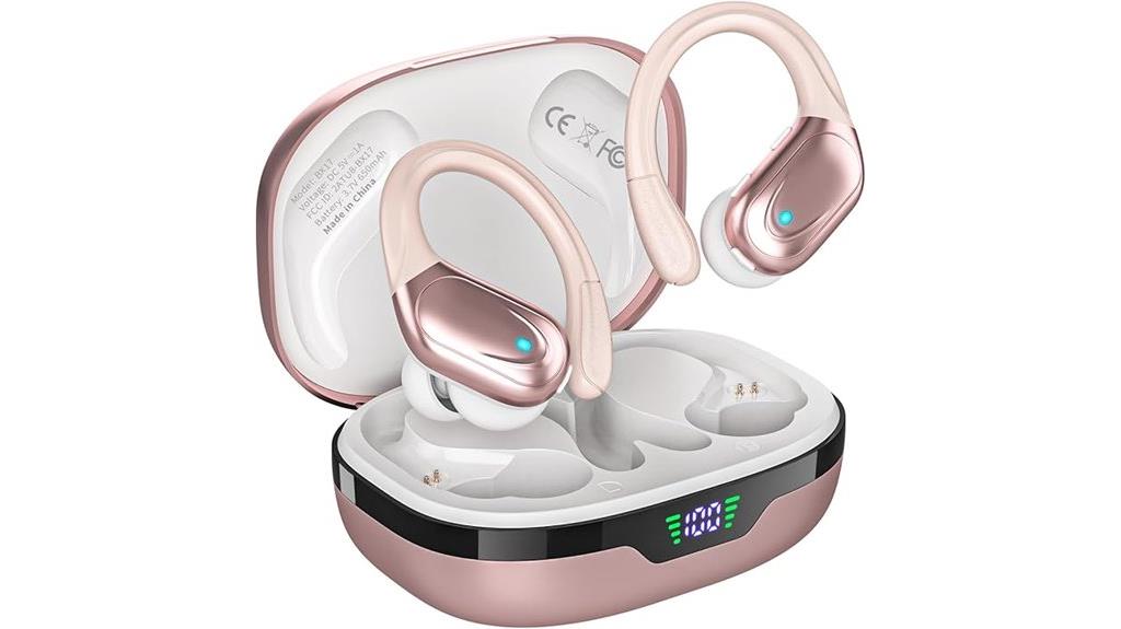 sporty led wireless earbuds