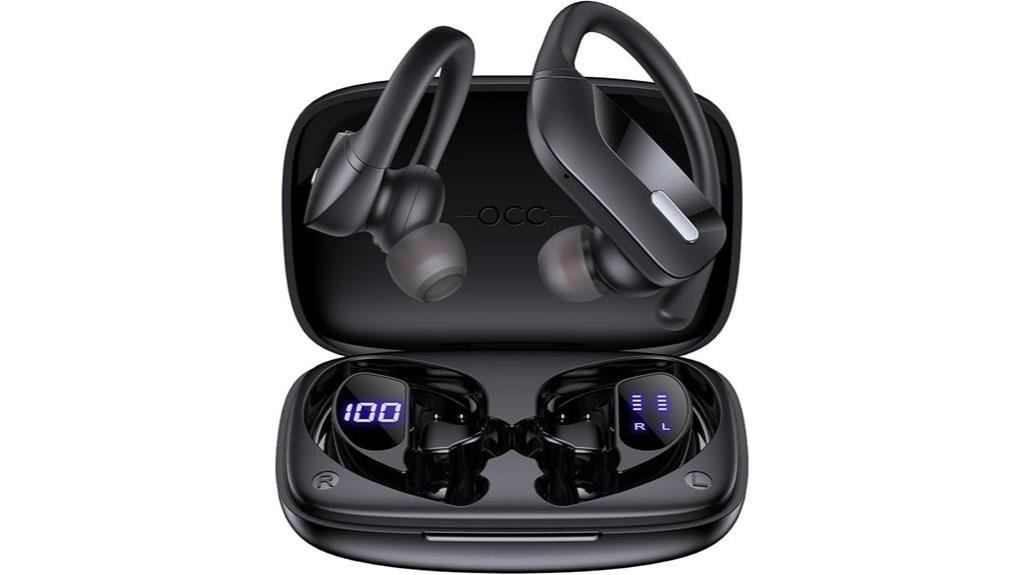 sporty waterproof wireless earbuds