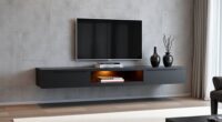 stylish floating media consoles