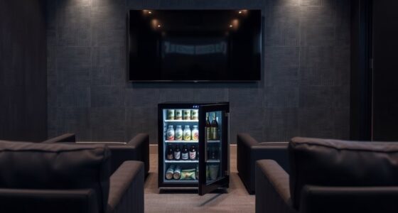 stylish media room mini fridges