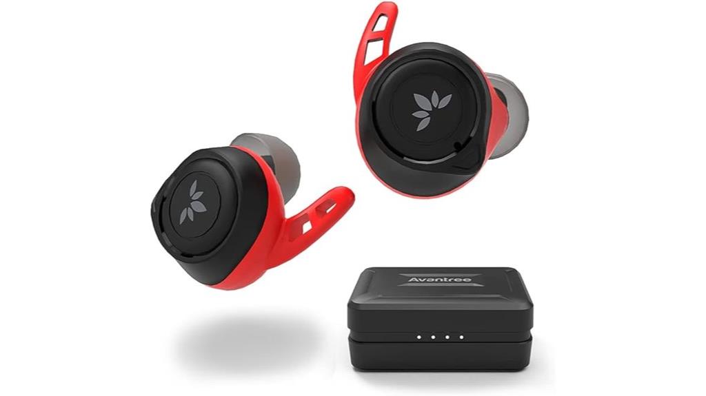 sweatproof wireless earbuds with fins