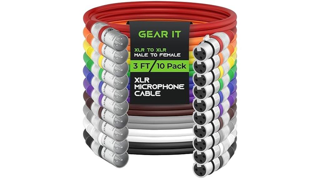 ten pack microphone cables