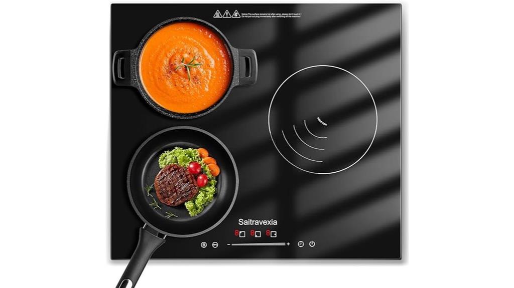 three burner induction cooktop