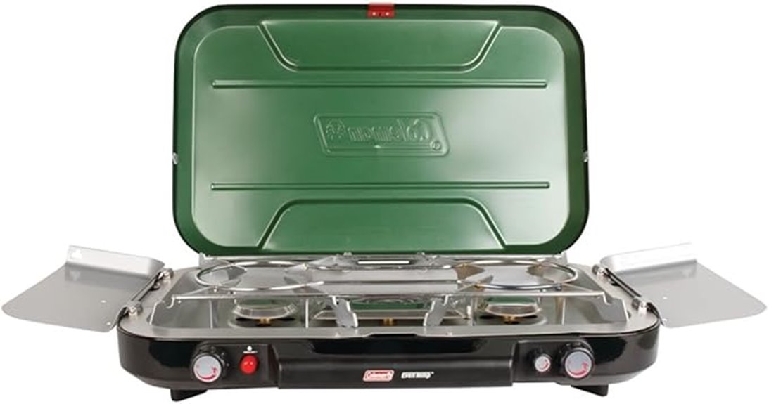 three burner propane stove