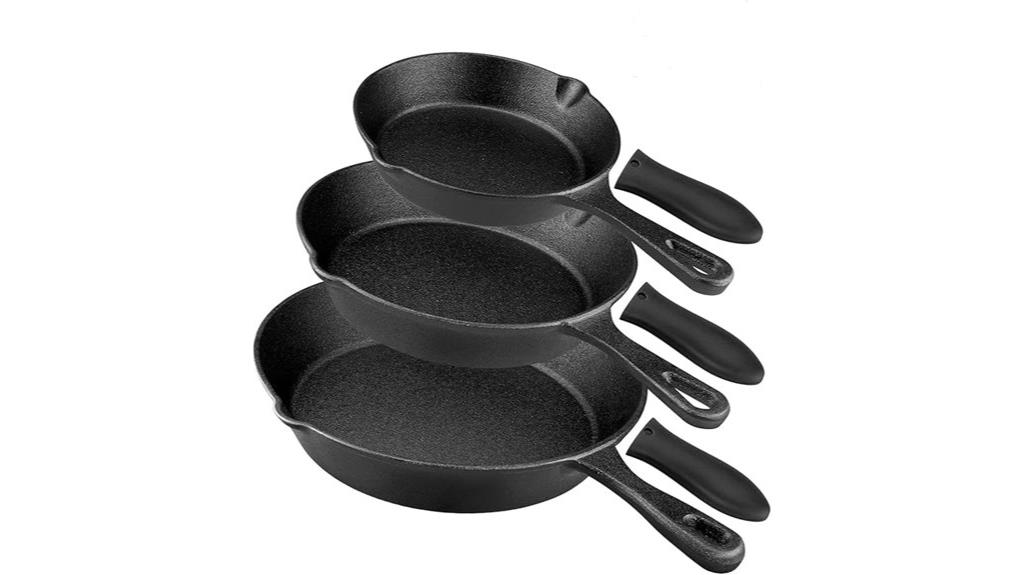 three piece cast iron set