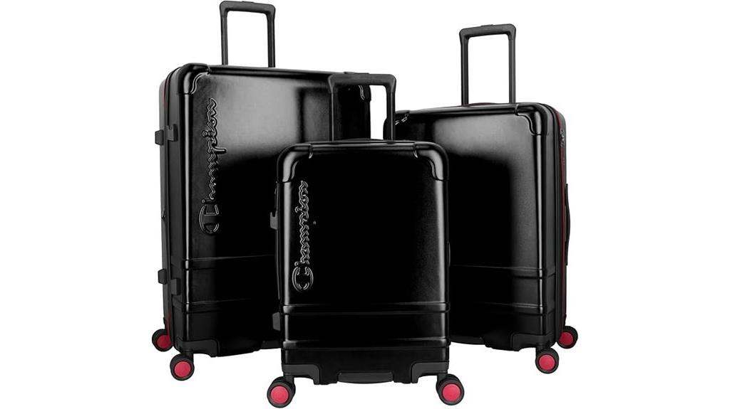 three piece hardshell luggage