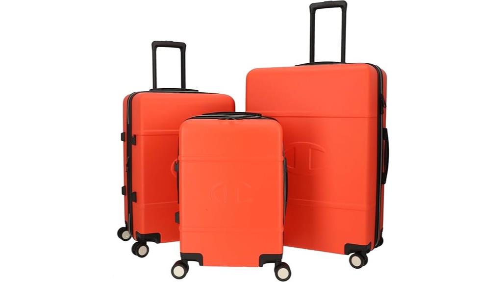 three piece hardshell luggage