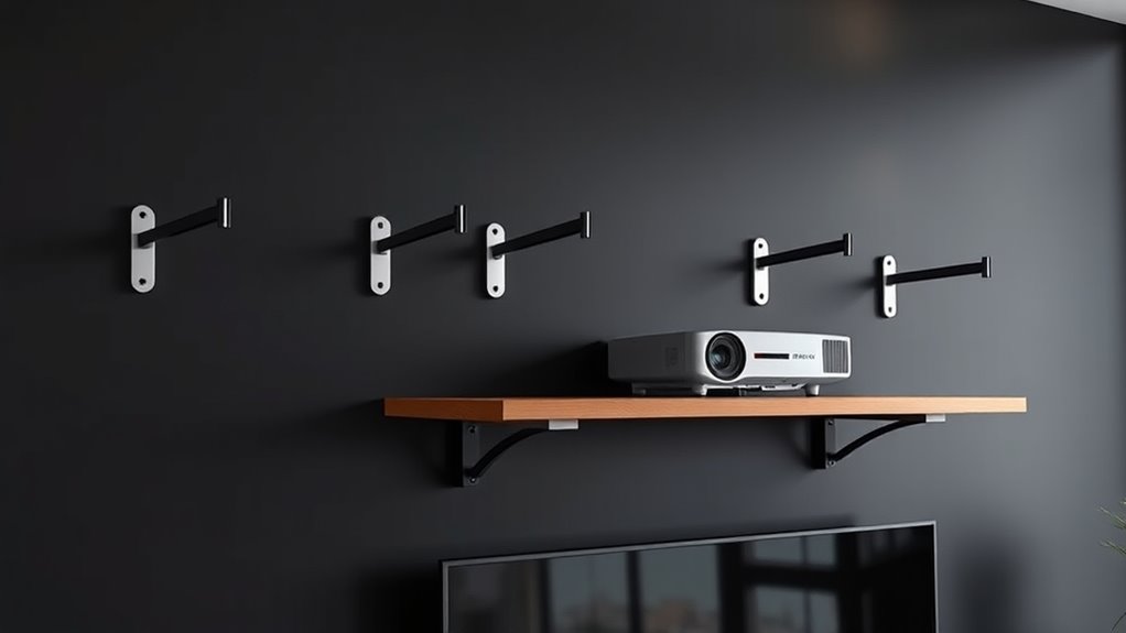 top projector shelf bracket options