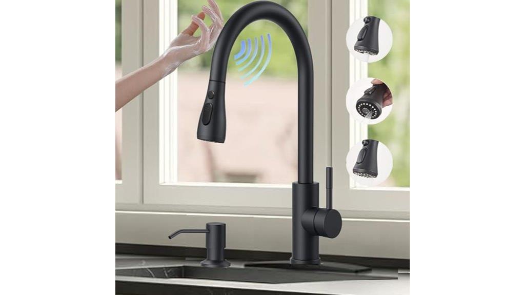 touch activated pull down faucet