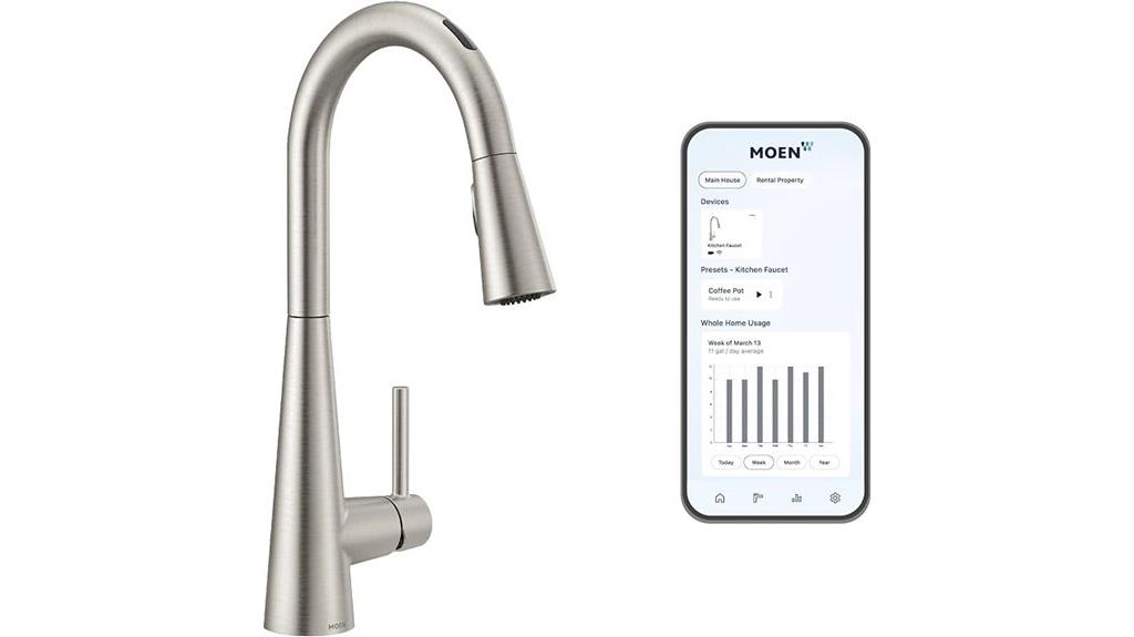 touchless stainless kitchen faucet