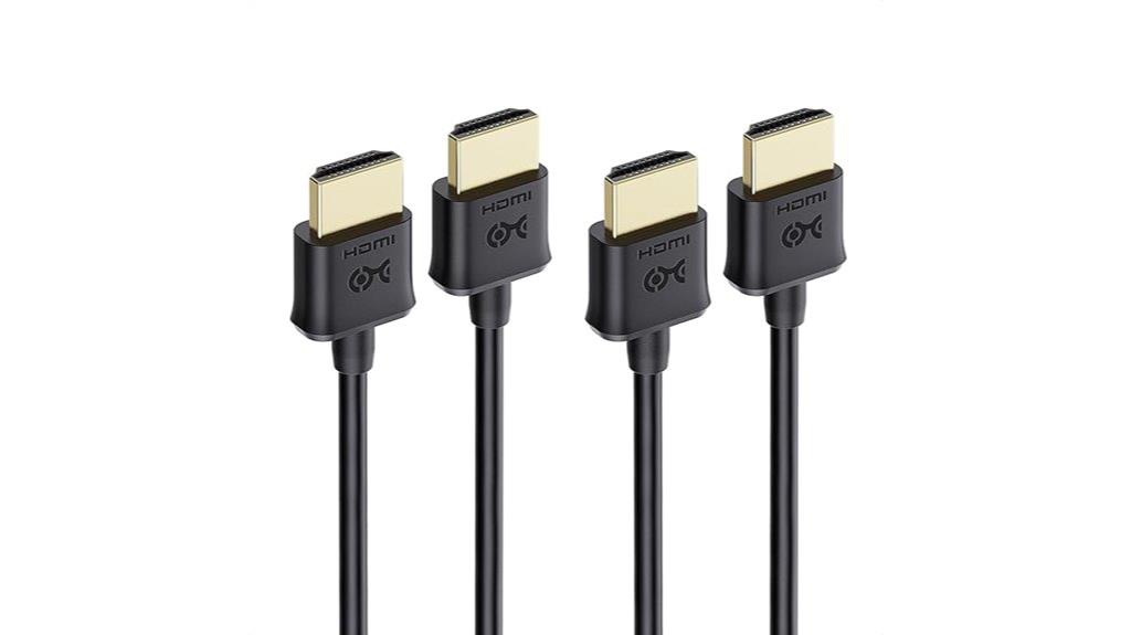 two pack slim hdmi cables