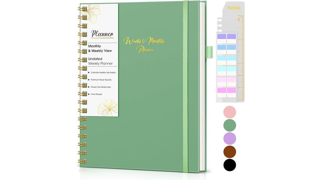 undated b5 spiral planner