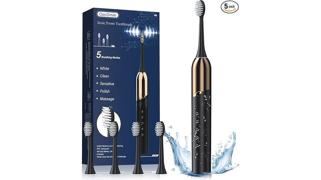versatile waterproof rechargeable toothbrush