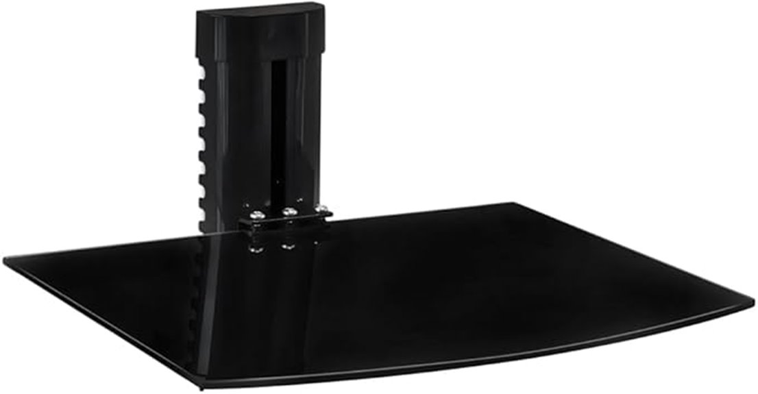 wall mounted av shelf