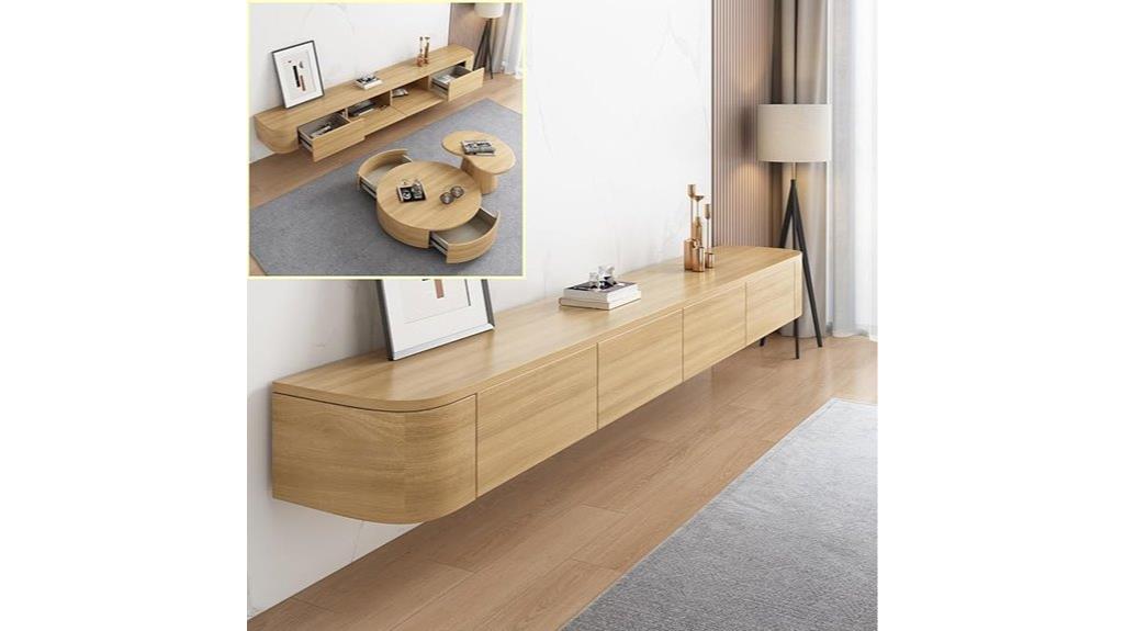 wall mounted floating tv stand