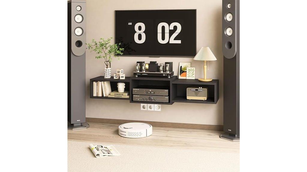 wall mounted floating tv stand