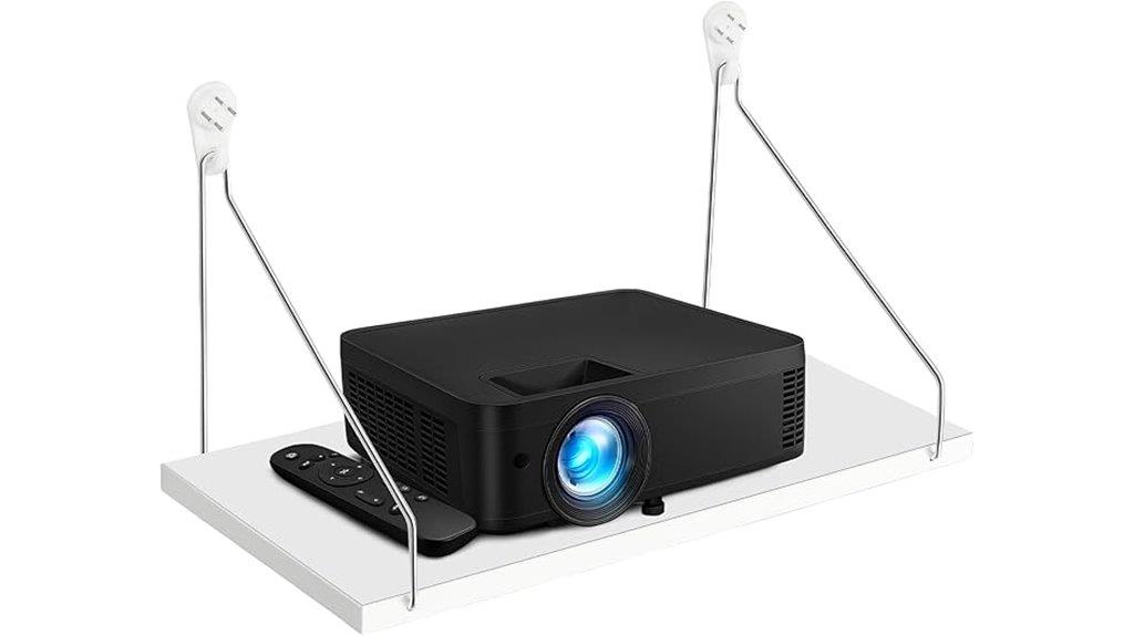 wall mounted projector shelf