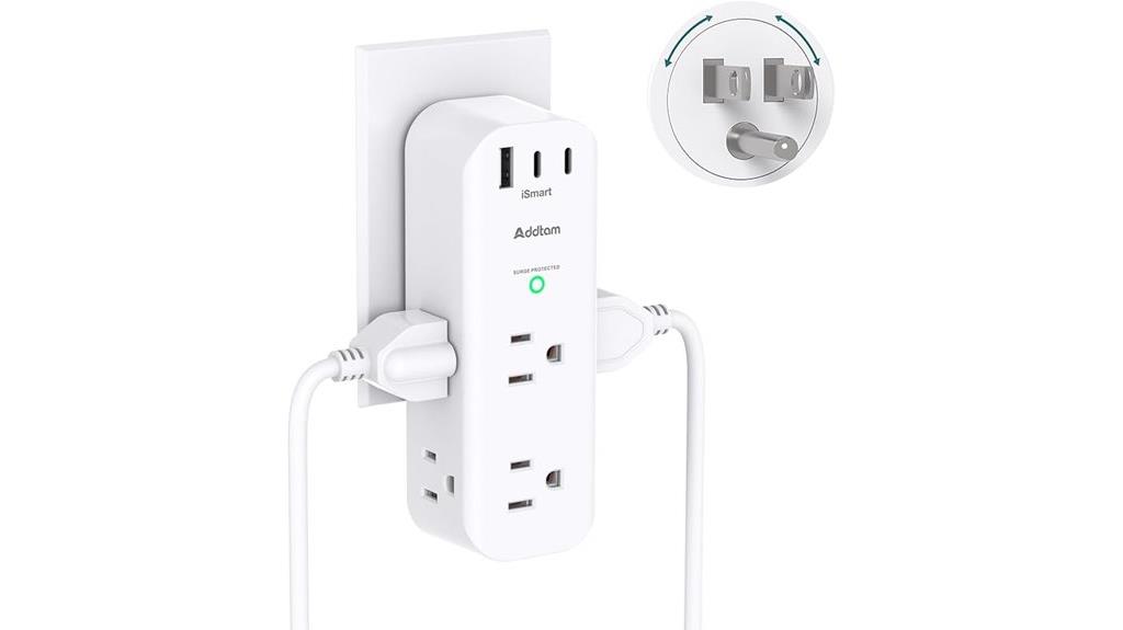 wall mounted usb surge protector