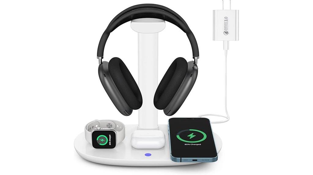 wireless charging headphone stand